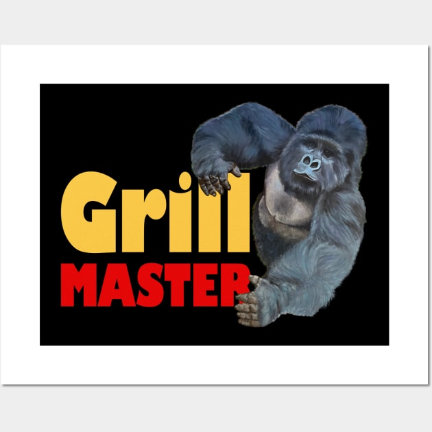 Strong Gorilla Grill Master Grill Party Summer Gift Wall Art by peter2art